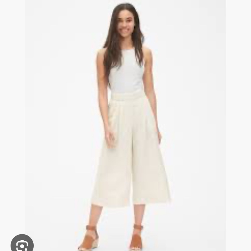 FOR JESSICAALBERSON ONLY GAP Cream Wide Leg Pants